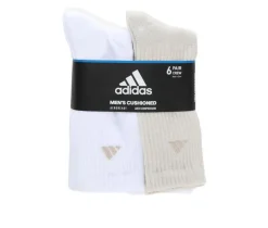 Adidas 6 Pair Men's Cushioned Crew Socks