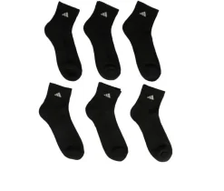 Adidas 6 Pair Men's Cushioned Quarter Socks