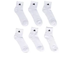 Adidas 6 Pair Men's Cushioned Quarter Socks