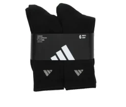 Adidas 6 Pair Men's Cushioned Crew Socks