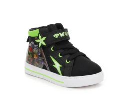Boys' Nickelodeon Toddler TMNT Lighted Mid Top 2 Light-Up Sneakers