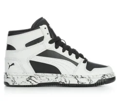 Boys' Puma Big Kid Rebound Lay Up Mid Marble Basketball Sneakers