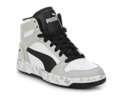Boys' Puma Big Kid Rebound Lay Up Mid Marble Basketball Sneakers