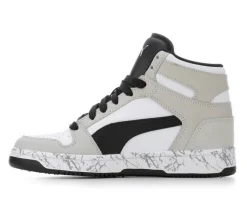 Boys' Puma Big Kid Rebound Lay Up Mid Marble Basketball Sneakers