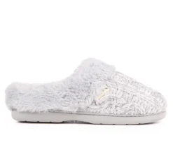 Dearfoams Cable Knit Chenille Slippers
