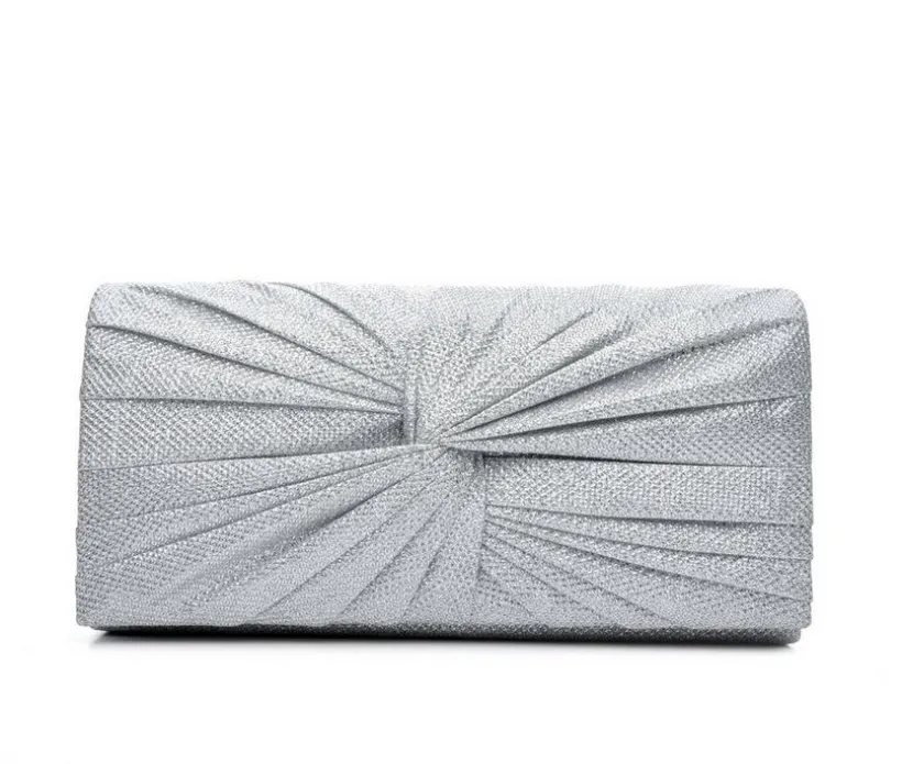 Four Seasons Handbags Large Metallic Evening Clutch