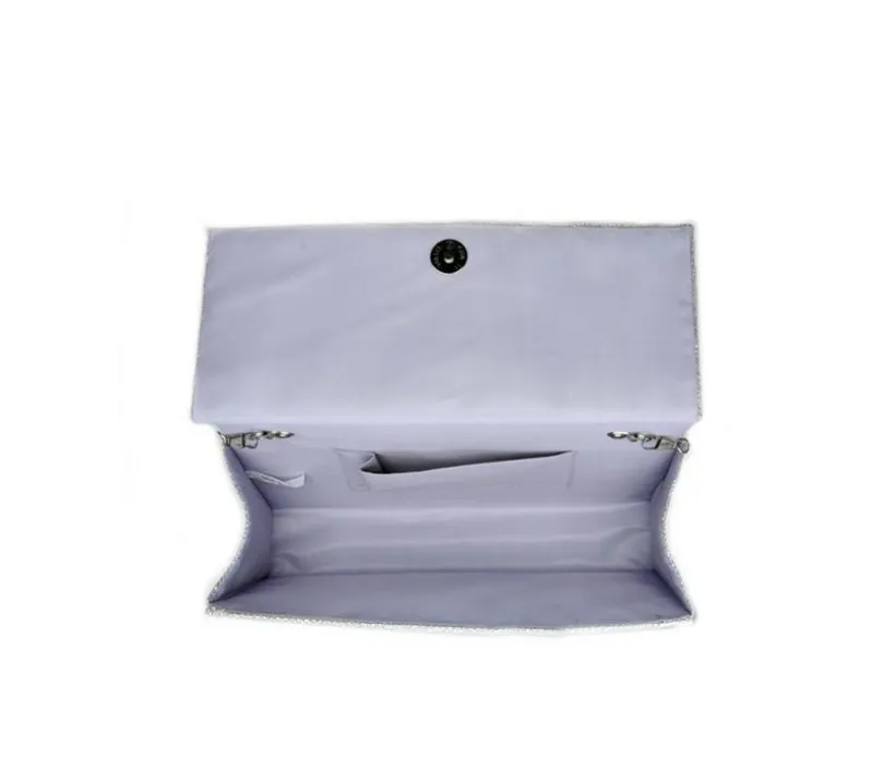 Four Seasons Handbags Large Metallic Evening Clutch