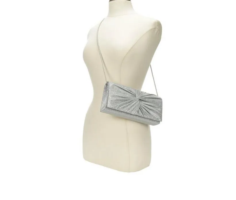 Four Seasons Handbags Large Metallic Evening Clutch