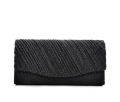 Four Seasons Handbags Small Diagonal Stripe Evening Clutch