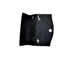 Four Seasons Handbags Small Diagonal Stripe Evening Clutch