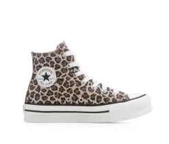 Girls' Converse Big Kid Chuck Taylor Lift Cheetah Sneakers