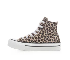 Girls' Converse Big Kid Chuck Taylor Lift Cheetah Sneakers