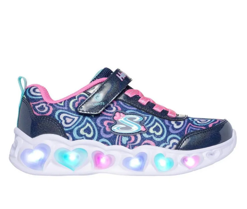 Girls' Skechers Heart Lights Boogie Love 10.5-4 Light-Up Shoes