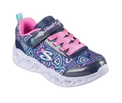 Girls' Skechers Heart Lights Boogie Love 10.5-4 Light-Up Shoes