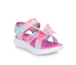 Girls' Skechers Little Kid & Big Kid Jumpsters Butterfly Light-Up Sandals