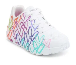 Girls' Skechers Street Little Kid & Big Kid Uno Lite Gold Crown Sneakers