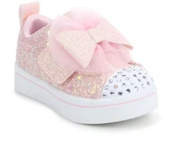 Girls' Skechers Toddler Twinkle Lites 2.0 Bow Light-Up Sneakers
