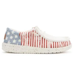 Kids' HEYDUDE Little Kid & Big Kid Wallly Funk Americana Stars Casual Shoes