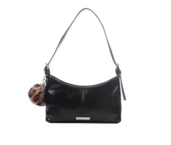 Madden Girl Crinkle PU Shoulder Bag With Charms Handbag