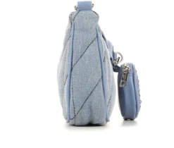 Madden Girl Quilted Denim HOBO Handbag