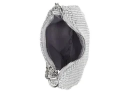 Madden Girl Rhinestone Mesh Mini Crossbody Handbag