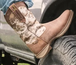 Men's Durango Rebel Desert Camo Pull-on Western Cowboy Boots