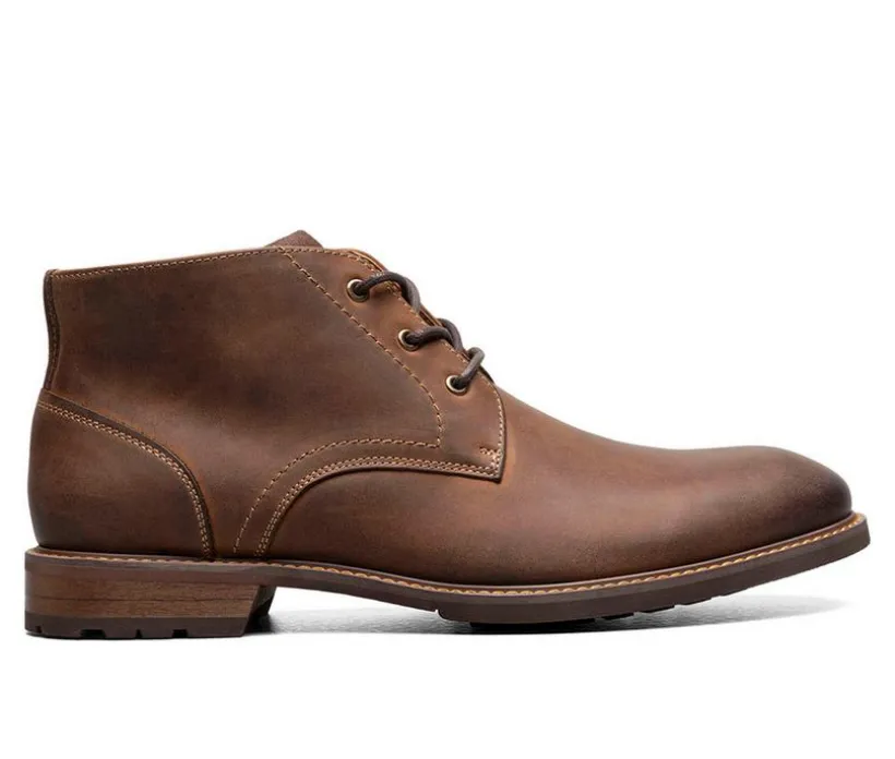 Men's Florsheim Lodge Plain Toe 3 Eye Chukka Boot Dress Shoes