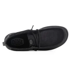 Men's HEYDUDE Wally Vintage Classic Black Casual Shoes