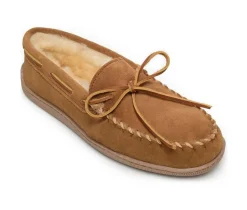 Minnetonka Men's Sheepskin Hardsole Moccasins