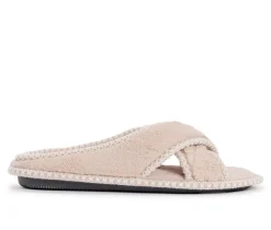 MUK LUKS Ada Micro Chenille Criss Cross Slippers
