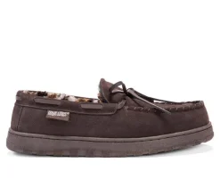MUK LUKS Men's Paul Printed Berber Suede Moccasins