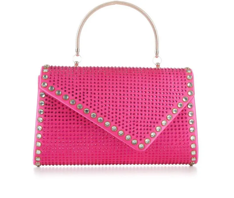 Vanessa Rhinestone Asymmetrical Envelope