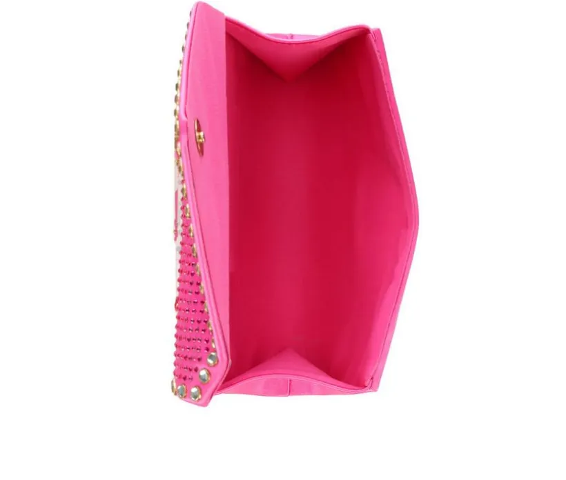 Vanessa Rhinestone Asymmetrical Envelope