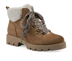 Women's White Mountain Gloving Lace Up Winter Booties